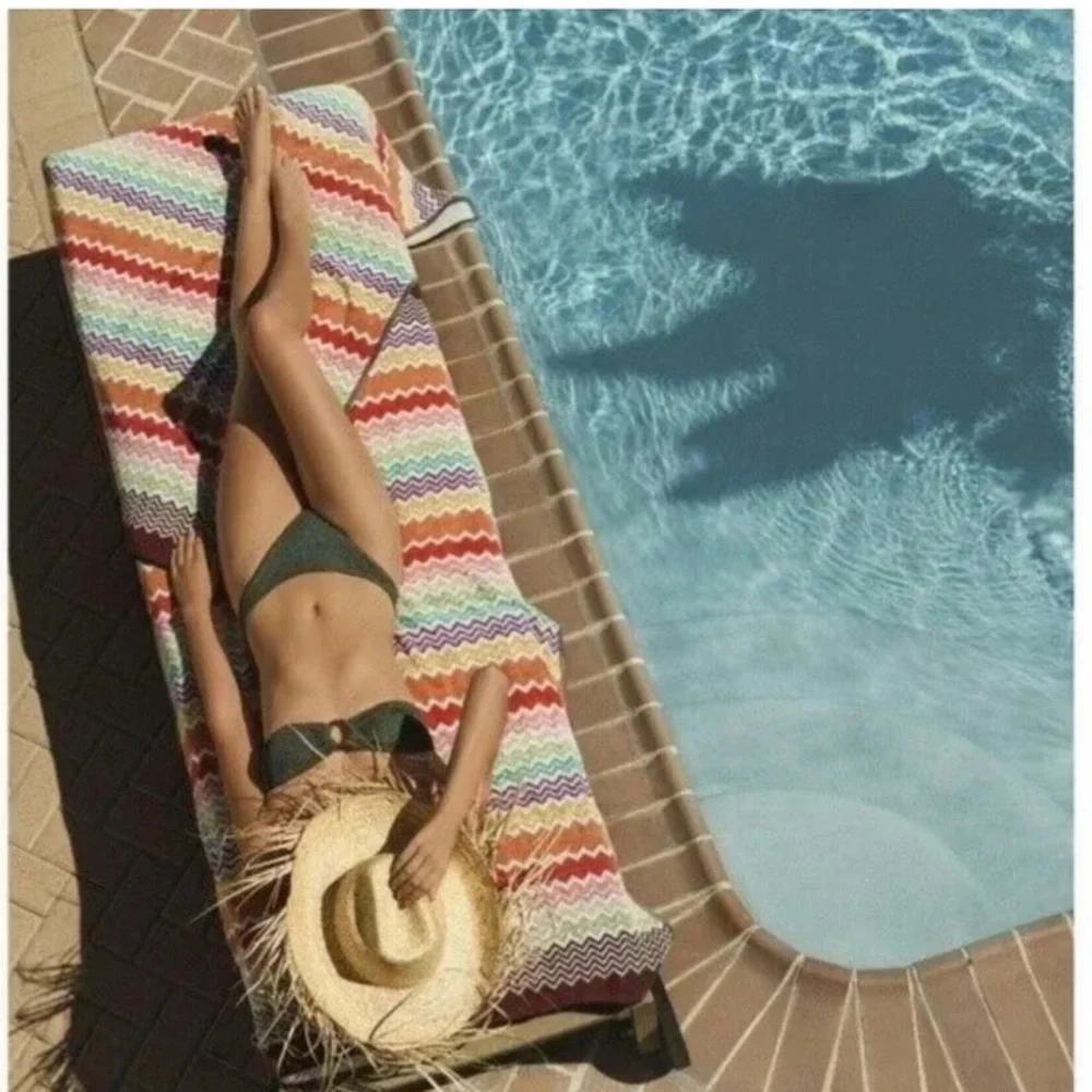 Missoni RUFUS Zigzag Towel - Orange, Pink, Purple, Yellow, Green, Burgundy